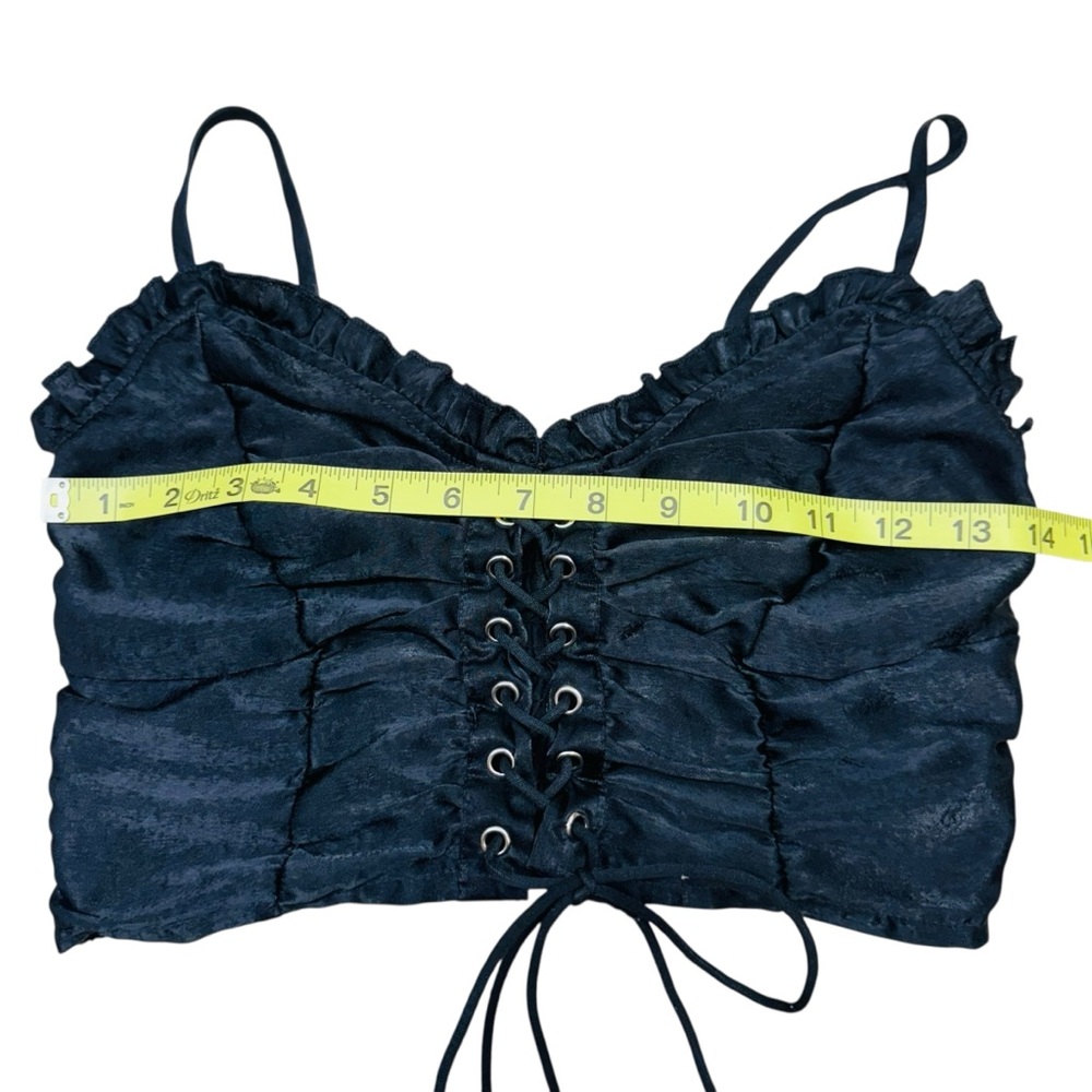 Shein Babydoll Fairy Grunch Corset Top Size XS Lace Up Whimsigoth Witchy Goth - Picture 8 of 9
